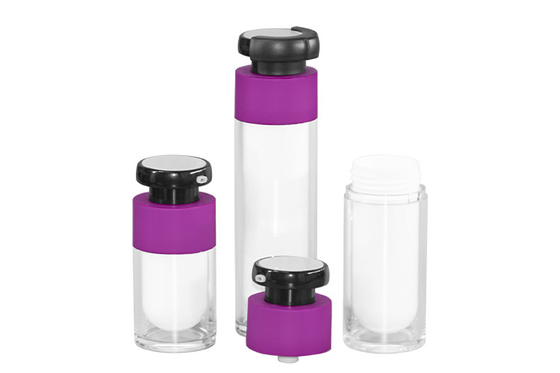 15ml 30ml 50ml AS Cosmetic Bottle Airless Dispenser With Plug No Cover Cap Purple