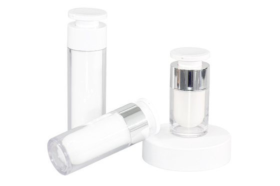 Effective Dispensing AS Airless Pump Bottles 15ml 30ml 50ml Electroplating Processed