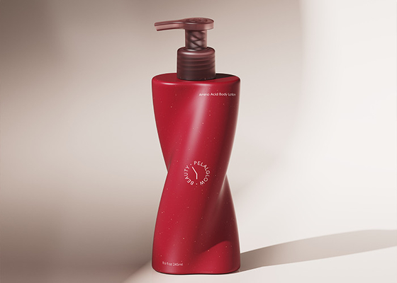 Elegante bottiglia di pompa da 250 ml con design curvo    Per shampoo, lavaggio del corpo e sapone per le mani