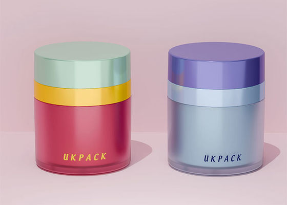 Vaso per crema rotondo con pompa airless ricaricabile in acrilico a tenuta stagna 15g 30g 50g