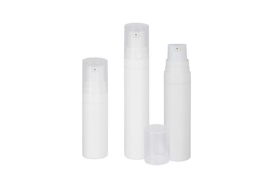 bottiglia senz'aria bianca della pompa di cura di pelle di 5ml 8ml 10ml pp per l'insieme di viaggio